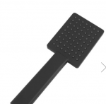 Square Matte Black Handheld Shower Head